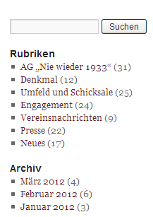 Zur besseren Orientierung wurden die Rubriken überarbeitet Rubriken